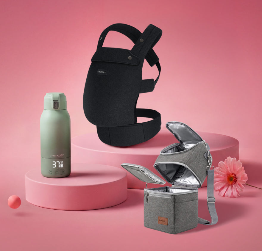 On the Go Bundle:PureHug Baby Carrier and Breastmilk Cooler Bag and Bottle Warmer -EU