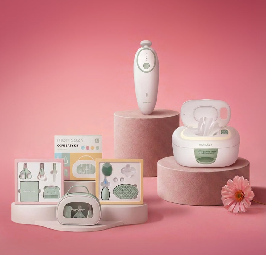 Baby-Care Bundle:All-in-1 Core Baby Kit & Electric Baby Nail File & Baby Wipe Warmer