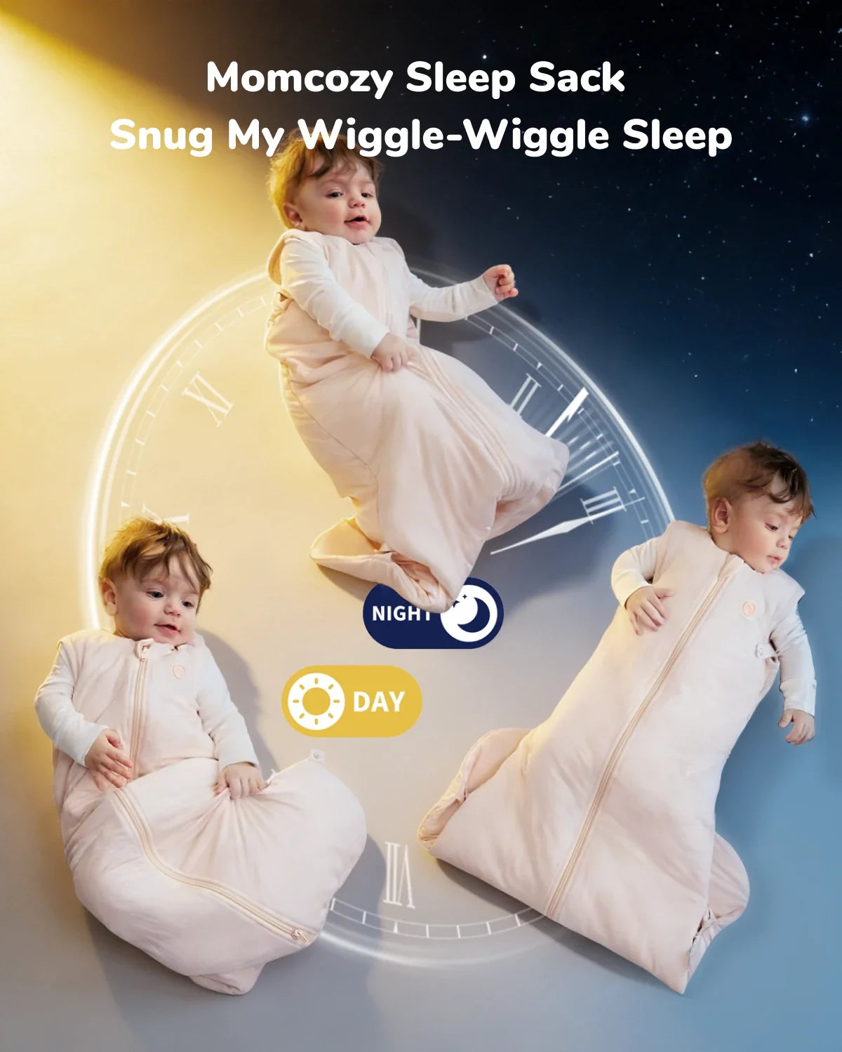 Baby Sleep Sack 1.5 TOG & Easy Swaddle Wrap For 0-3M Bundle