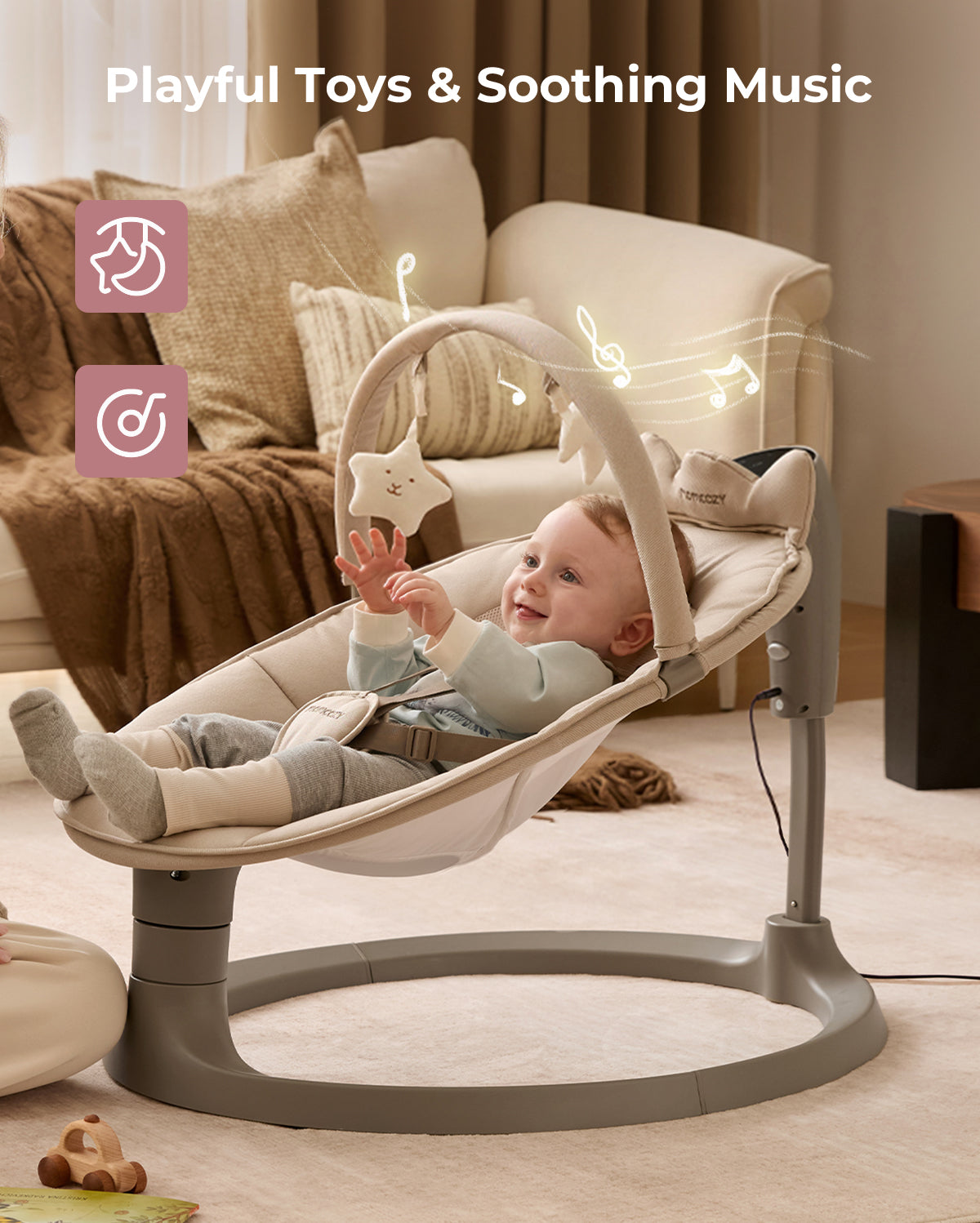 Momcozy 2-in-1 Electric Baby Swing