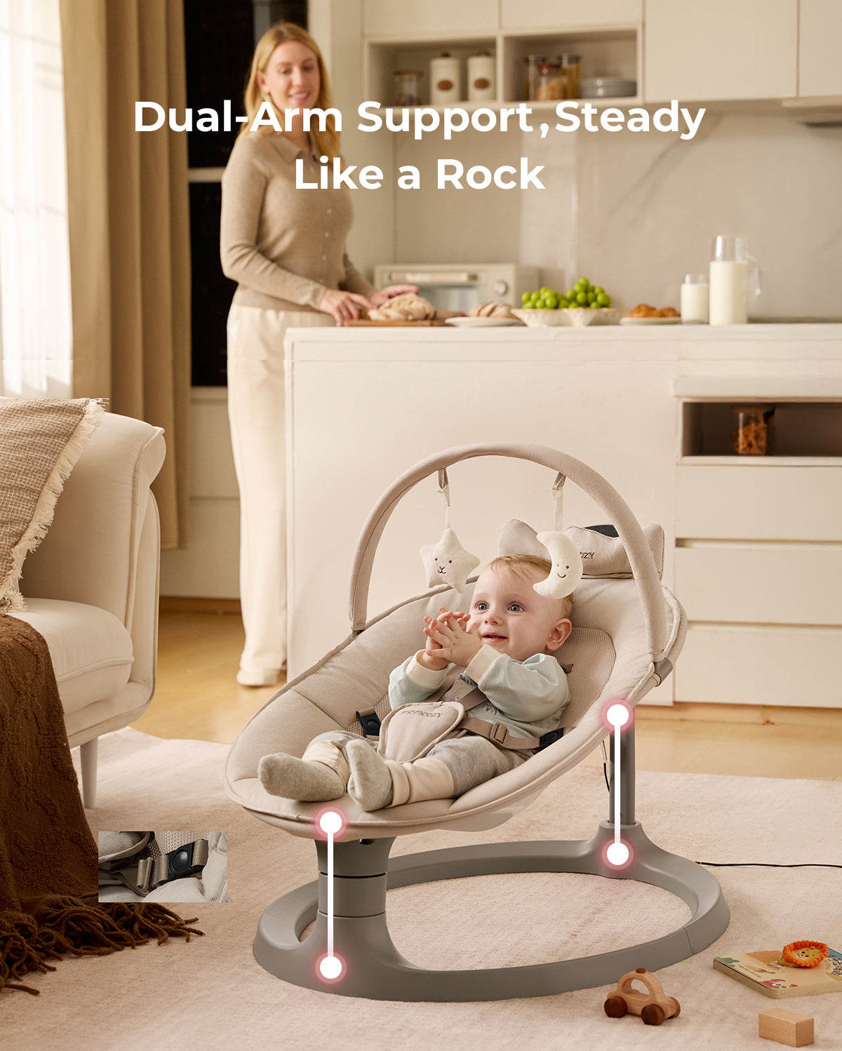 Momcozy 2-in-1 Electric Baby Swing