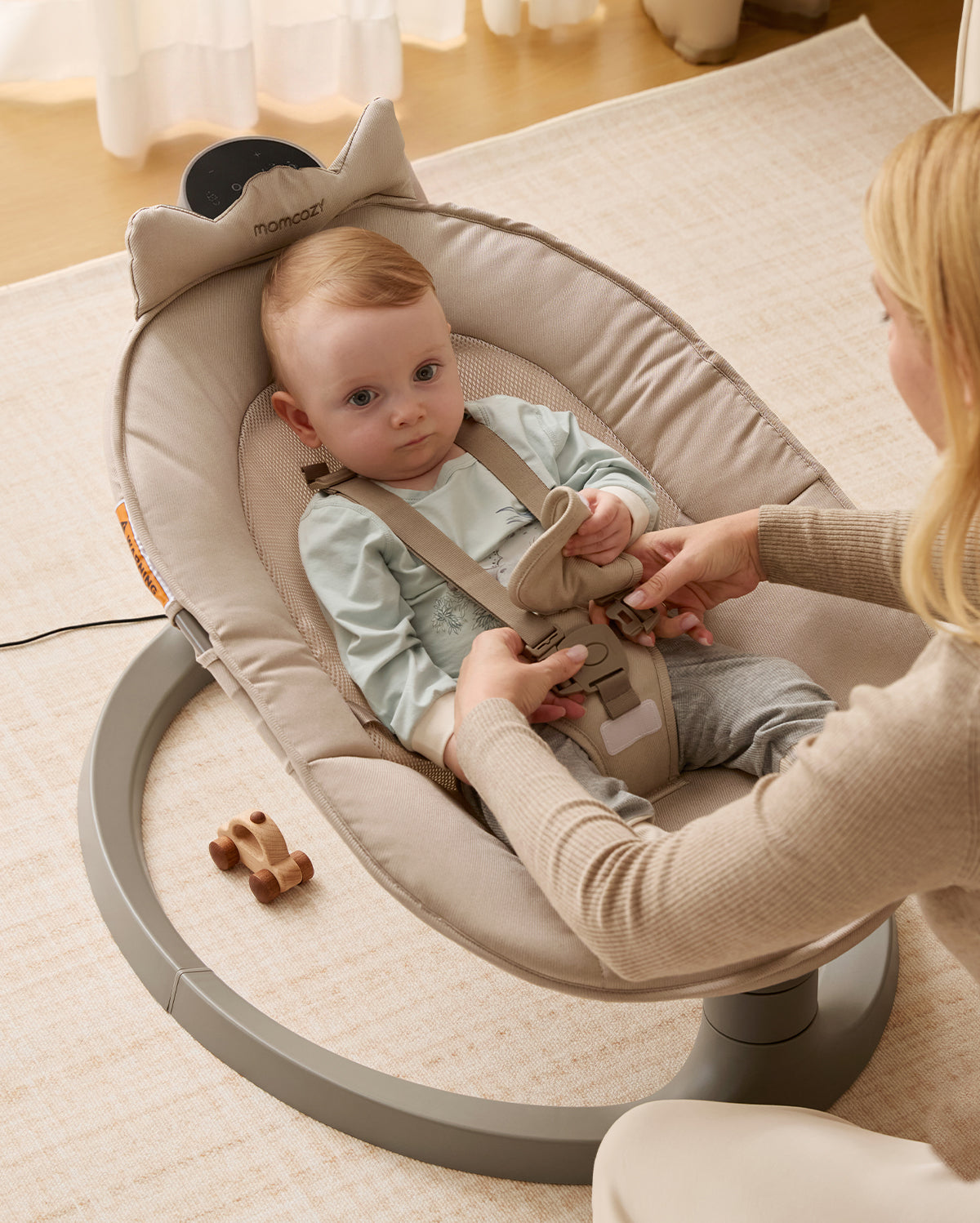 Momcozy 2-in-1 Electric Baby Swing