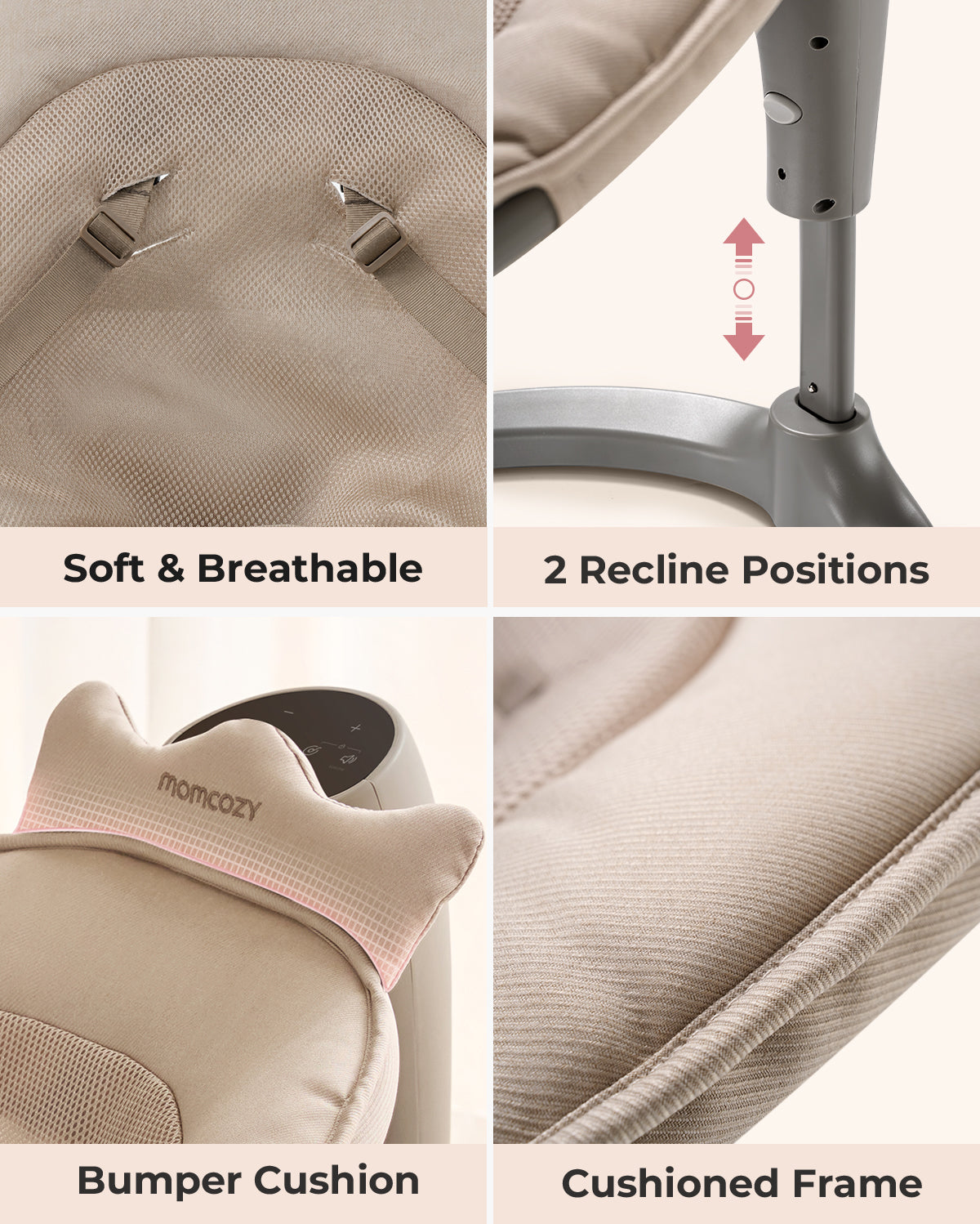Momcozy 2-in-1 Electric Baby Swing