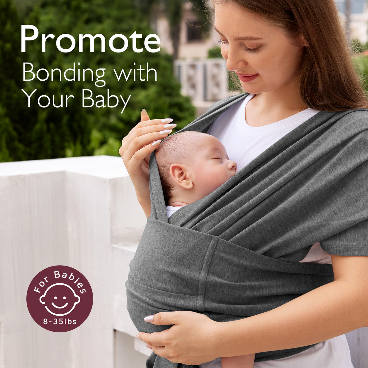 Easy to Wear Hands Free - Baby Wrap Carrier