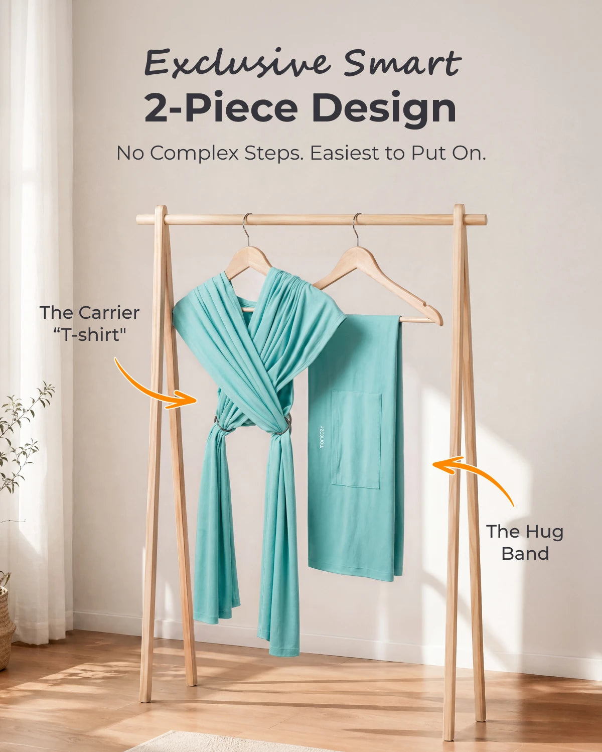 Easy to Wear Hands Free - Baby Wrap Carrier