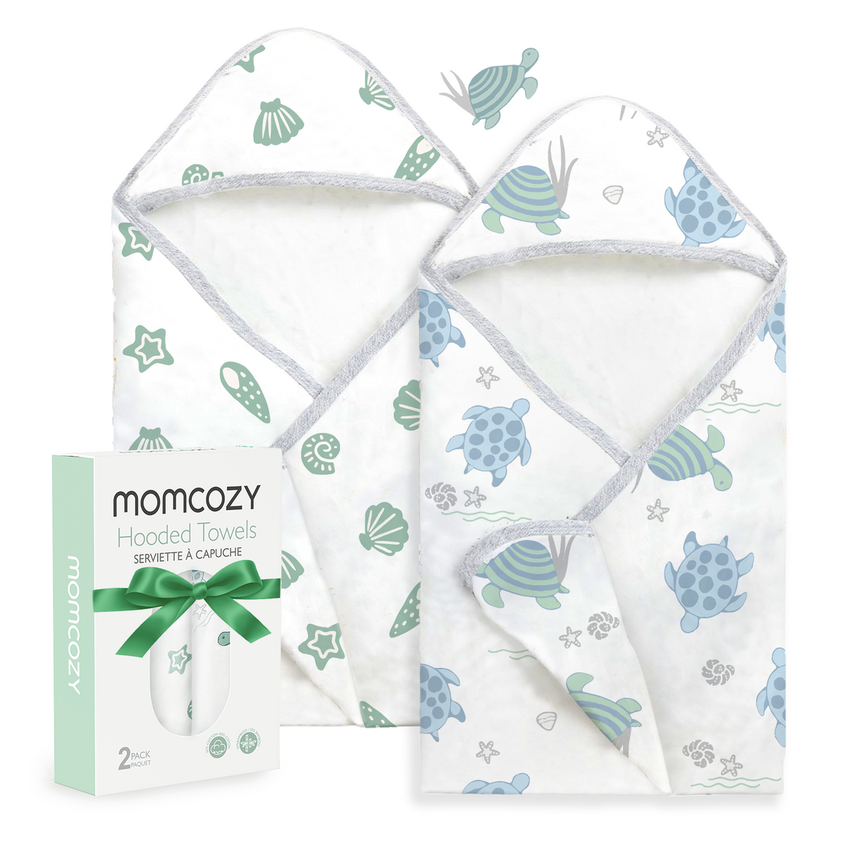 Bamboo-Cotton Hooded Baby Towel for Newborn to Toddler