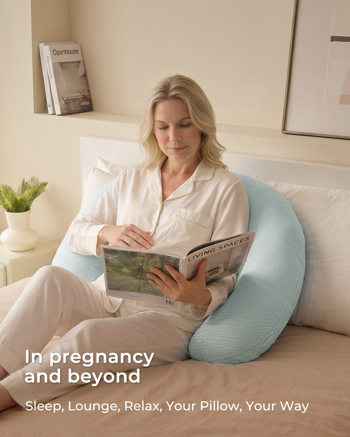 J Shaped Maternity Body Pillow