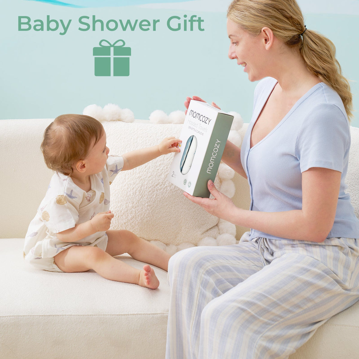 Bamboo-Cotton Hooded Baby Towel for Newborn to Toddler