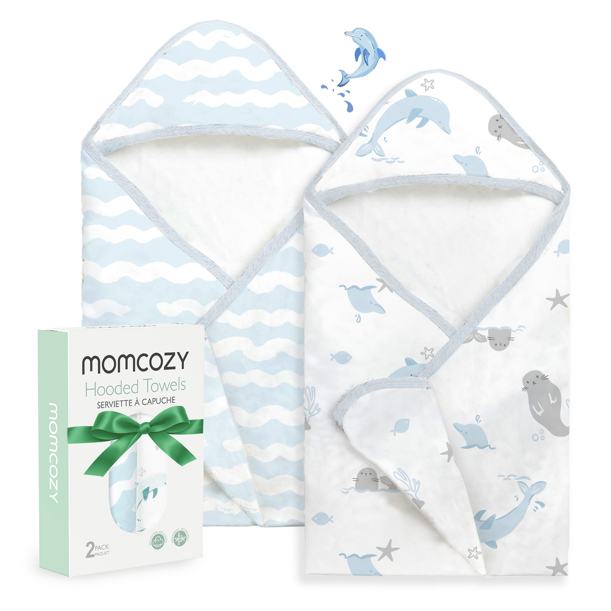 Bamboo-Cotton Hooded Baby Towel for Newborn to Toddler