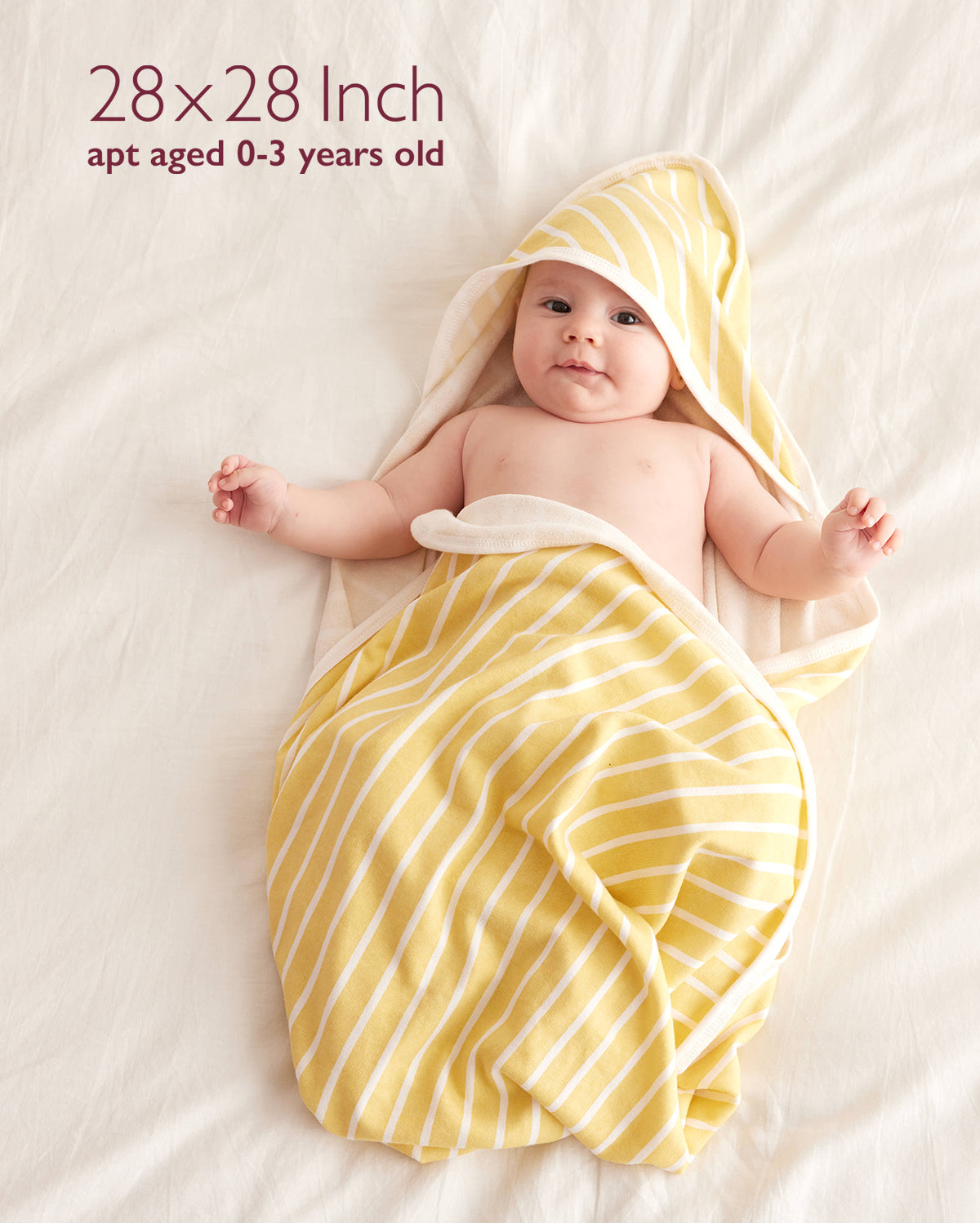 Bamboo-Cotton Hooded Baby Towel for Newborn to Toddler