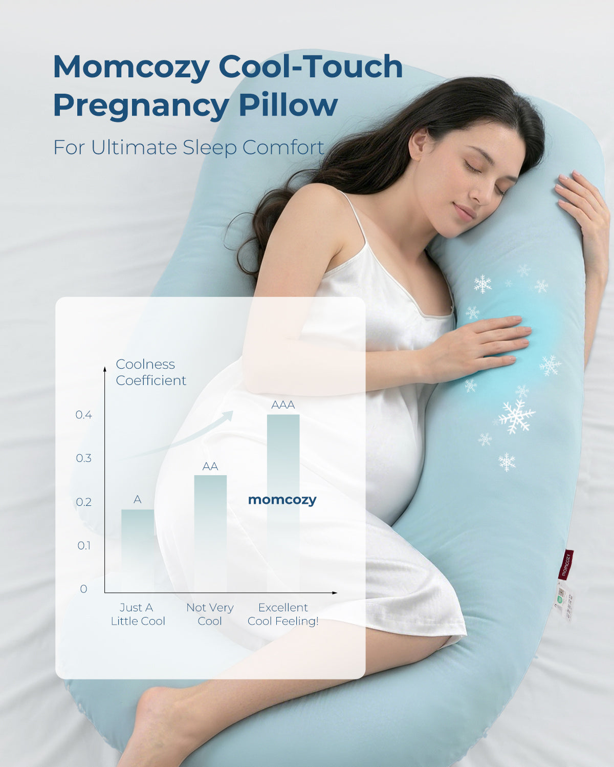 U Shaped Cooling Fabric Pregnancy Pillow