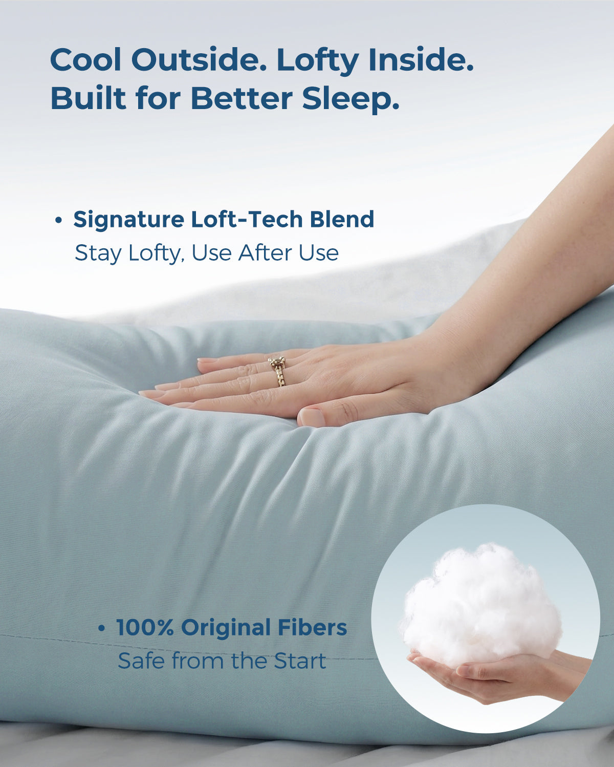 U Shaped Cooling Fabric Pregnancy Pillow