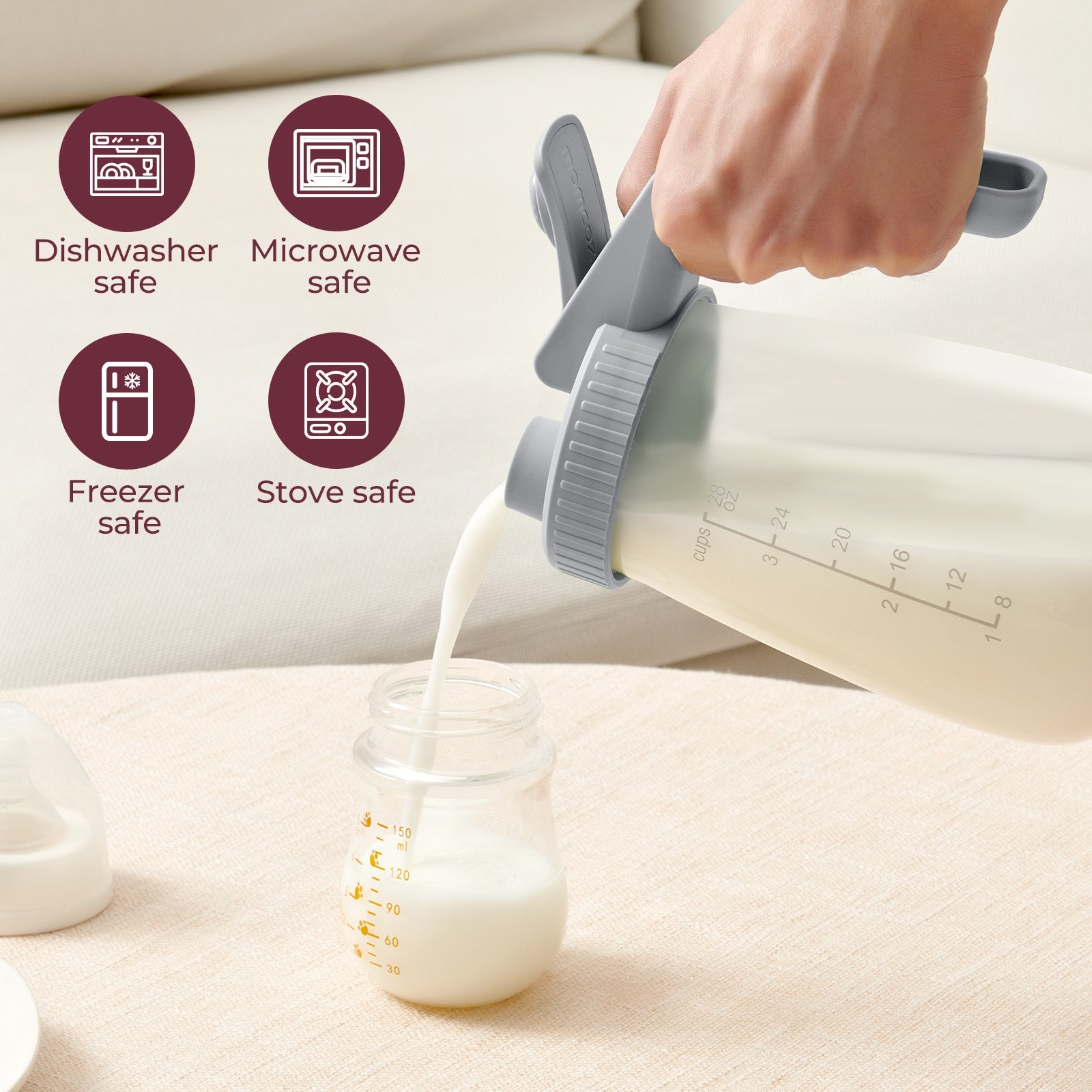 Momcozy Breast Milk Pitcher, Resistant to Heat and Cold | Europe