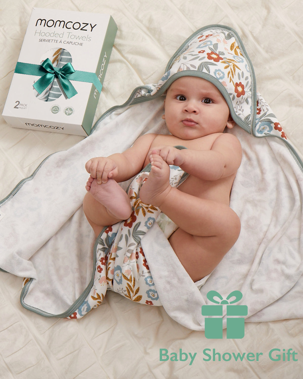 Bamboo-Cotton Hooded Baby Towel for Newborn to Toddler