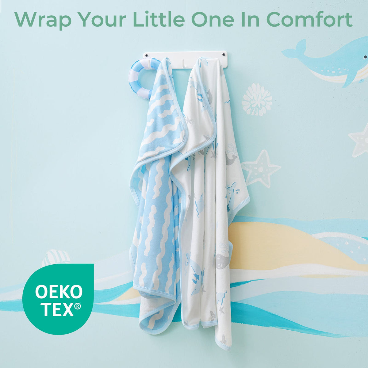 Bamboo-Cotton Hooded Baby Towel for Newborn to Toddler
