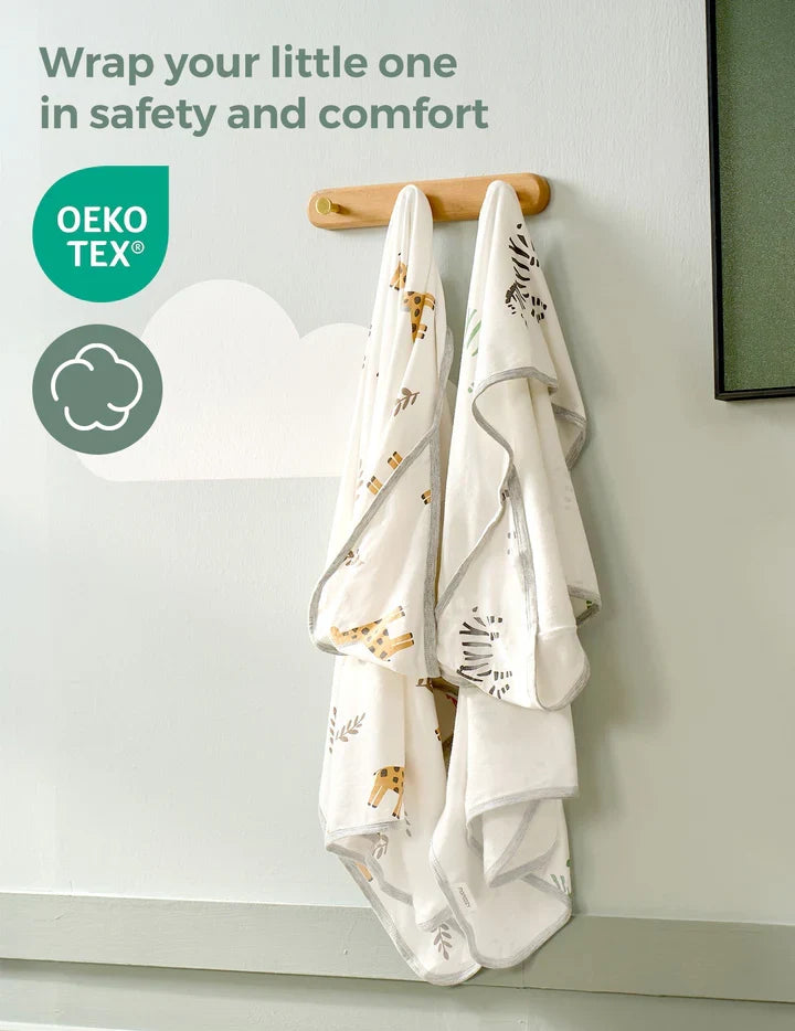 Bamboo-Cotton Hooded Baby Towel for Newborn to Toddler