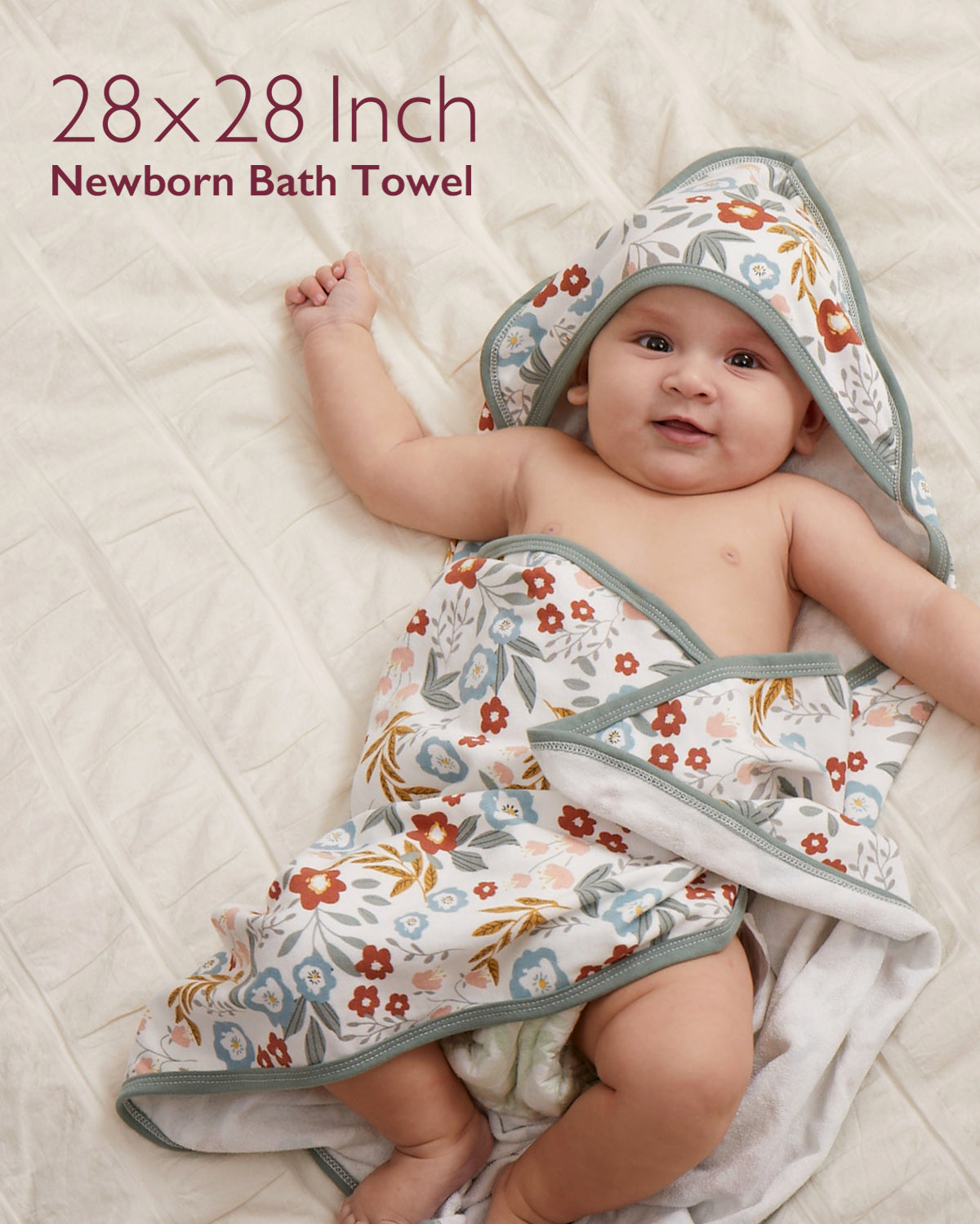 Bamboo-Cotton Hooded Baby Towel for Newborn to Toddler
