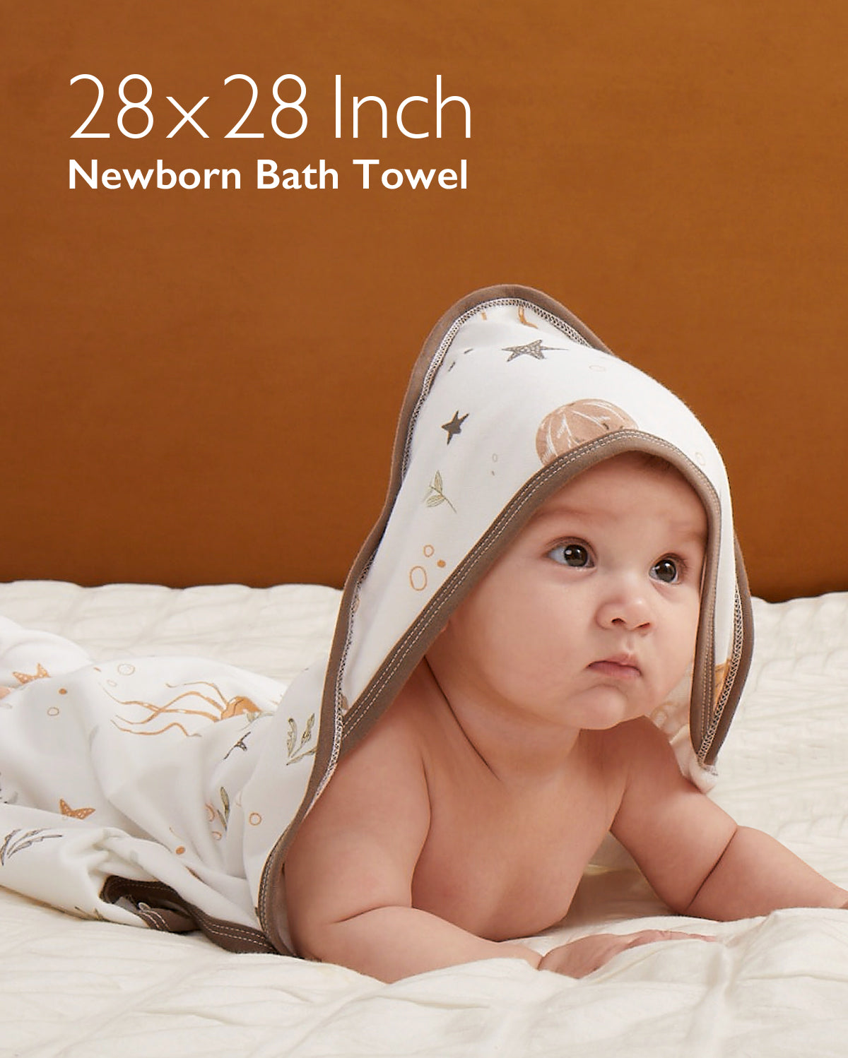 Bamboo-Cotton Hooded Baby Towel for Newborn to Toddler