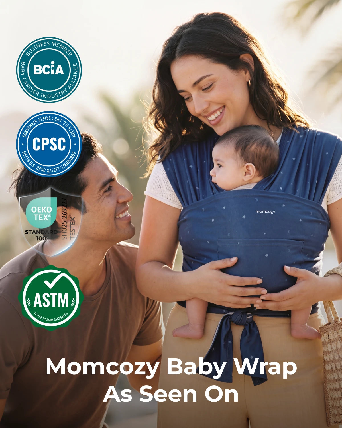 Easy to Wear Hands Free - Baby Wrap Carrier