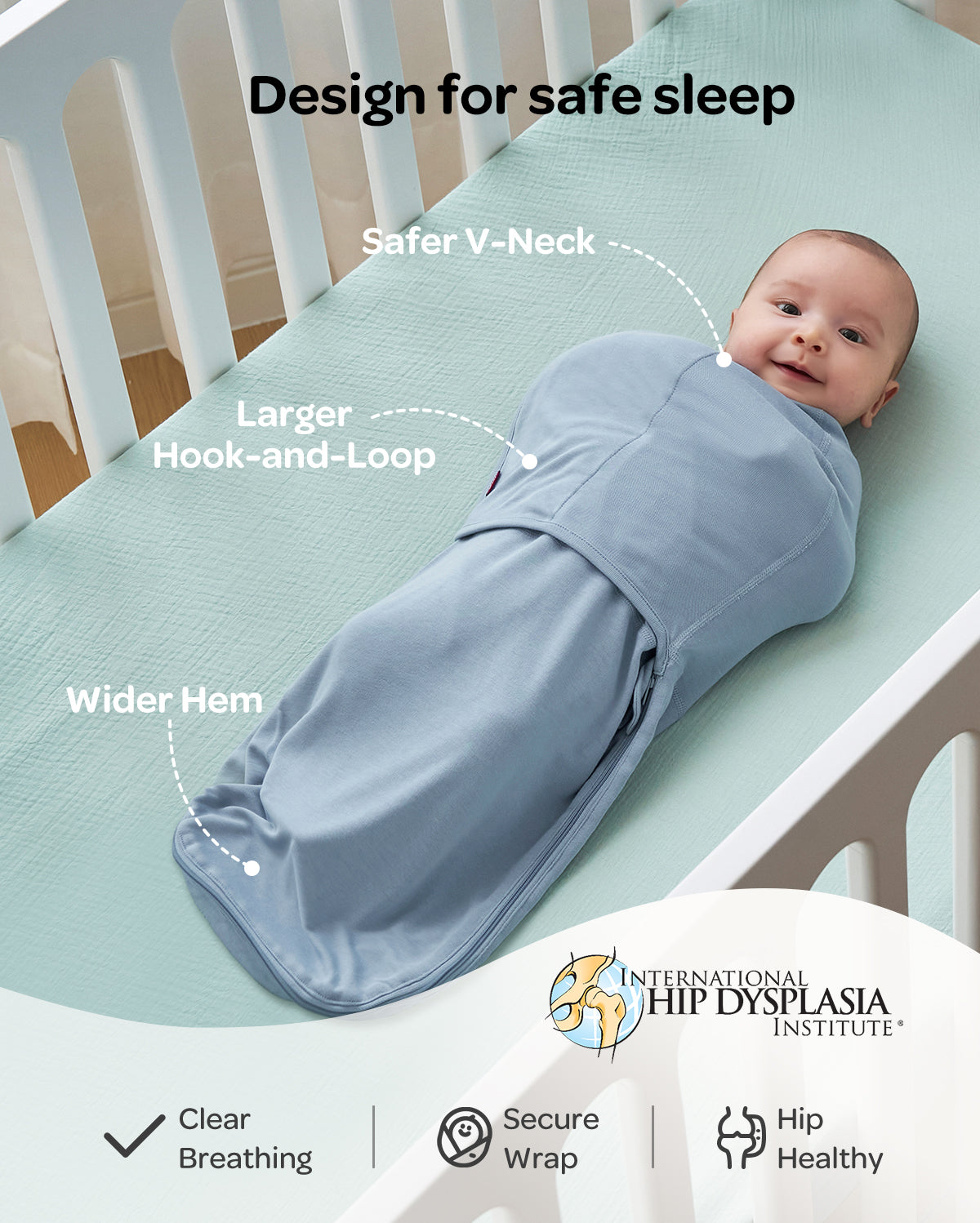 Baby Sleep Sack 1.5 TOG & Easy Swaddle Wrap For 0-3M Bundle