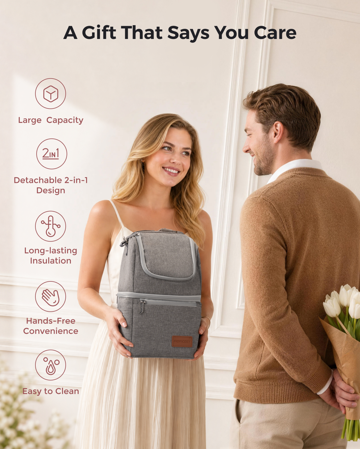 Momcozy Breastmilk Cooler Bag | Insulated Bottle Bag for Pumping & Travel