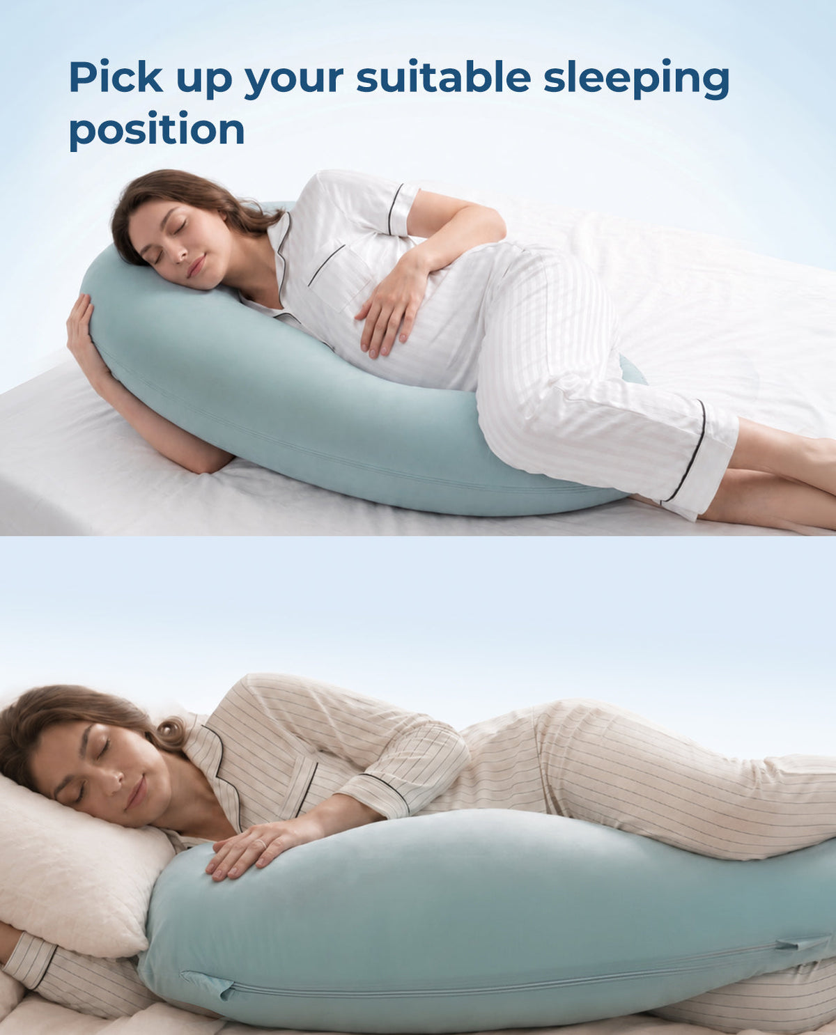 J Shaped Maternity Body Pillow