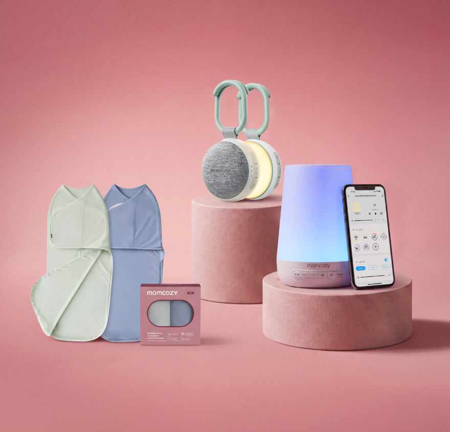 Baby-Care Bundle: Smart & Portable Sound Machine & Easy Swaddle Wrap
