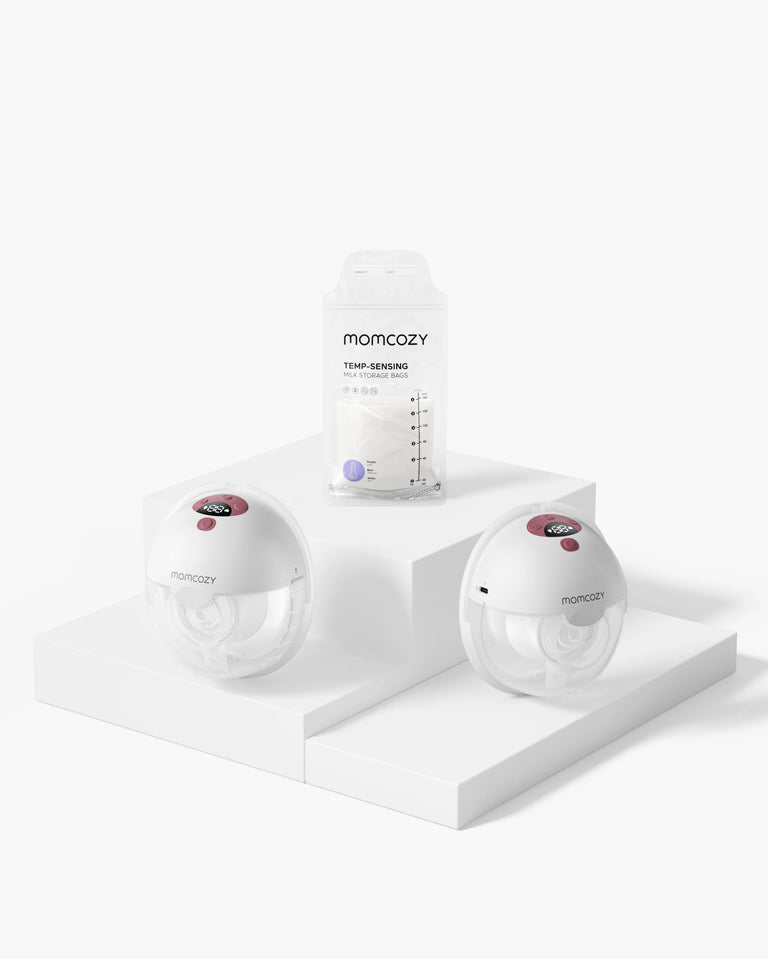 Translation missing: pt-PT.M5 Smart Double Wearable Breast Pump + 120 Breastmilk Storage Bags Bundle