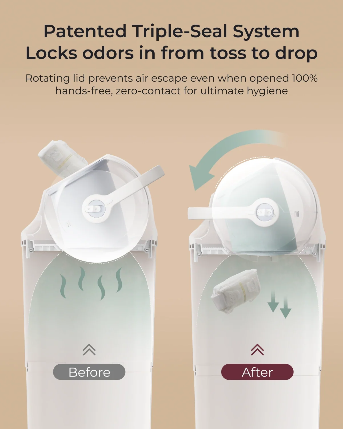 Momcozy Triple-Seal Diaper Pail
