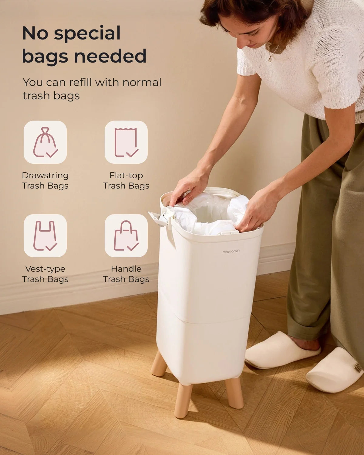 Momcozy Triple-Seal Diaper Pail